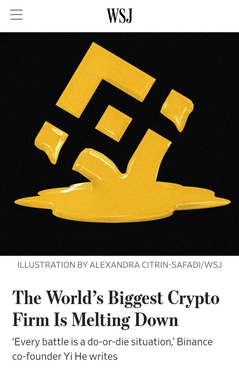 После ухода из России участники криптоотрасли начали готовиться к краху Binance, пишет The Wall Street Journal (WSJ)