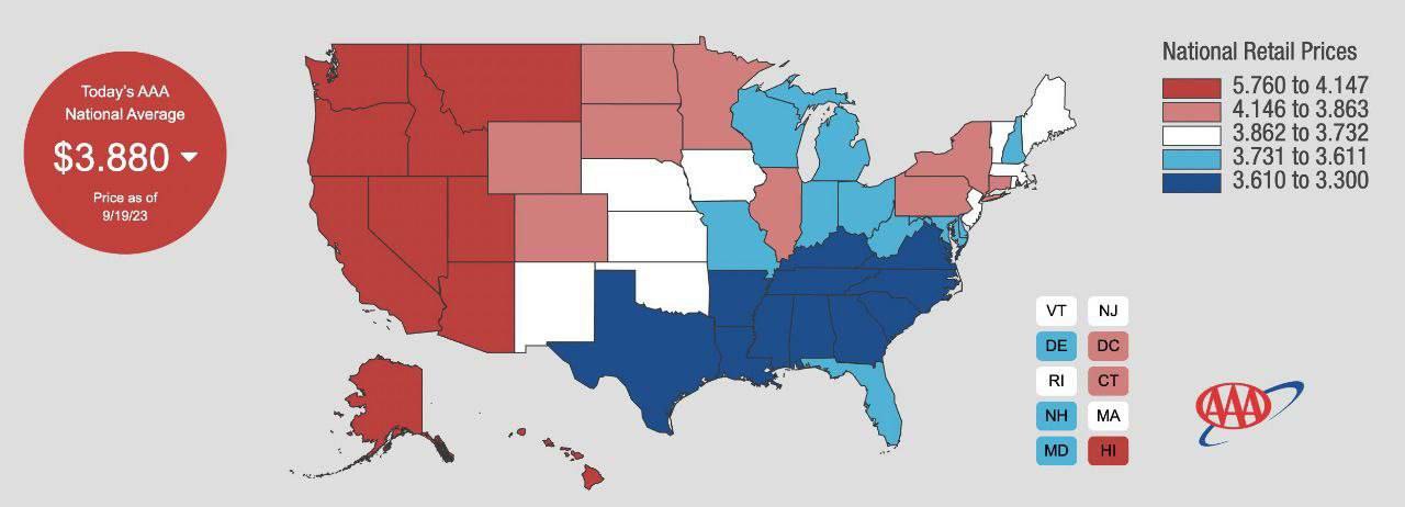 Цены на бензин в США впервые с августа 2022 года превысили 4 долл